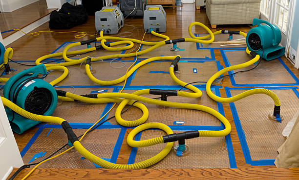 Professional Basement Flood Cleanup technician working in Tulare, CA